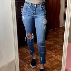 COTTON ON Mid Grazer Skinny Ripped Jeans